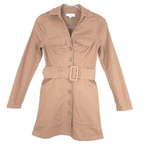 & Other Stories Belted Workwear Mini Dress Size 0